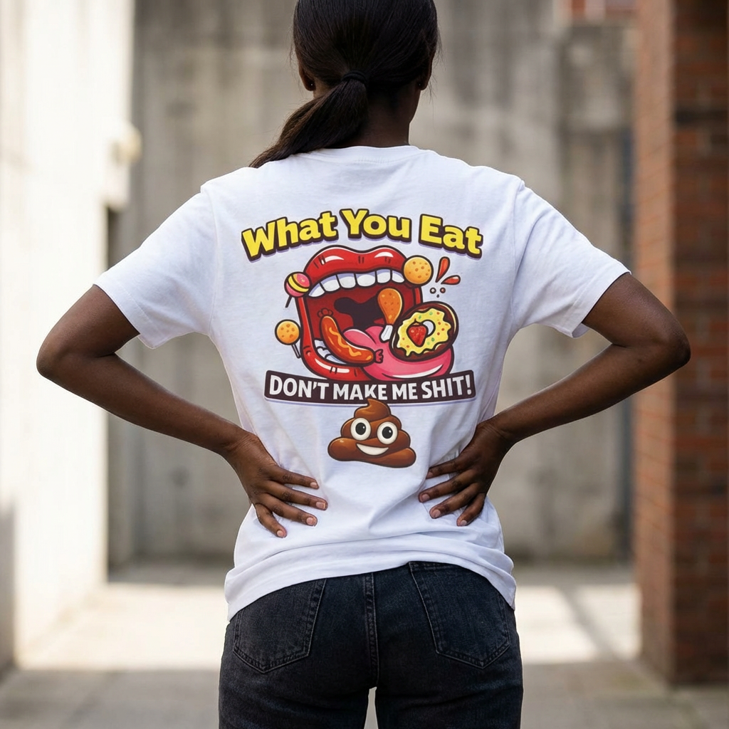 What You Eat Don’t Make Me Shit T-Shirt — Funny Food & Bathroom Humor Tee